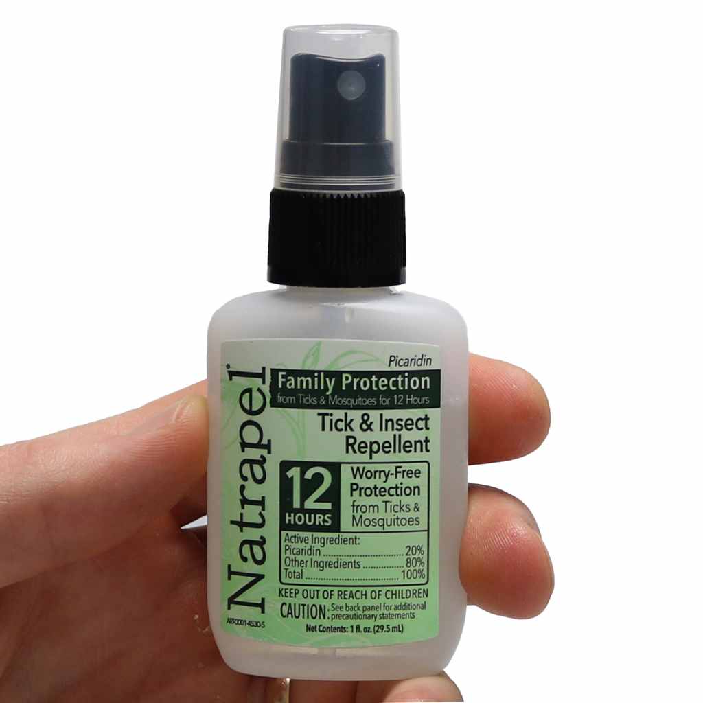 Natrapel Picaridin Tick & Insect Repellent 1 oz. Pump Spray in hand