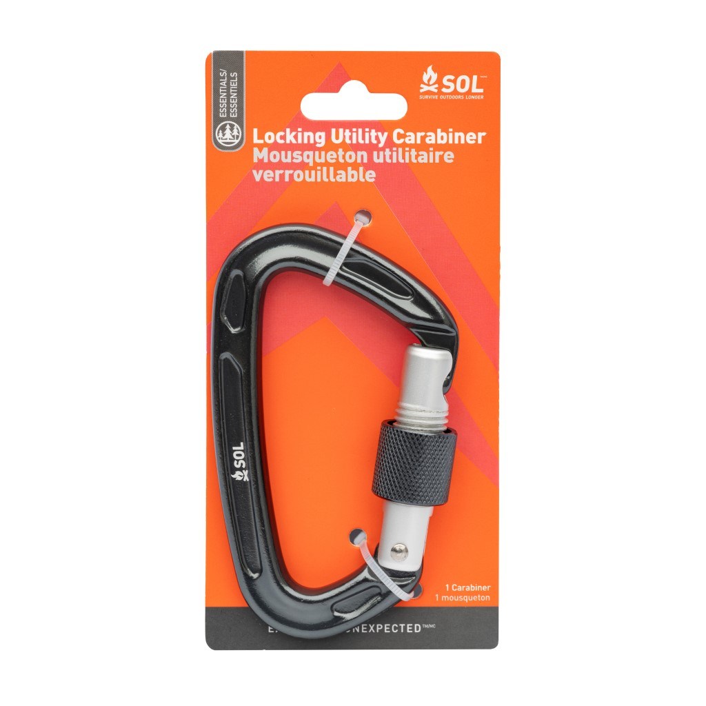 Locking Utility Carabiner in packaging