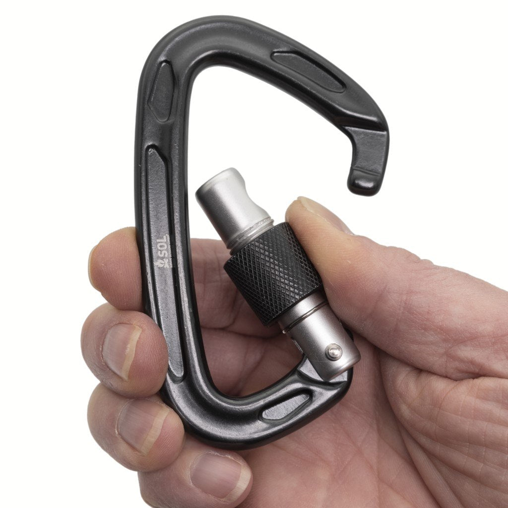 Locking Utility Carabiner opening carabiner