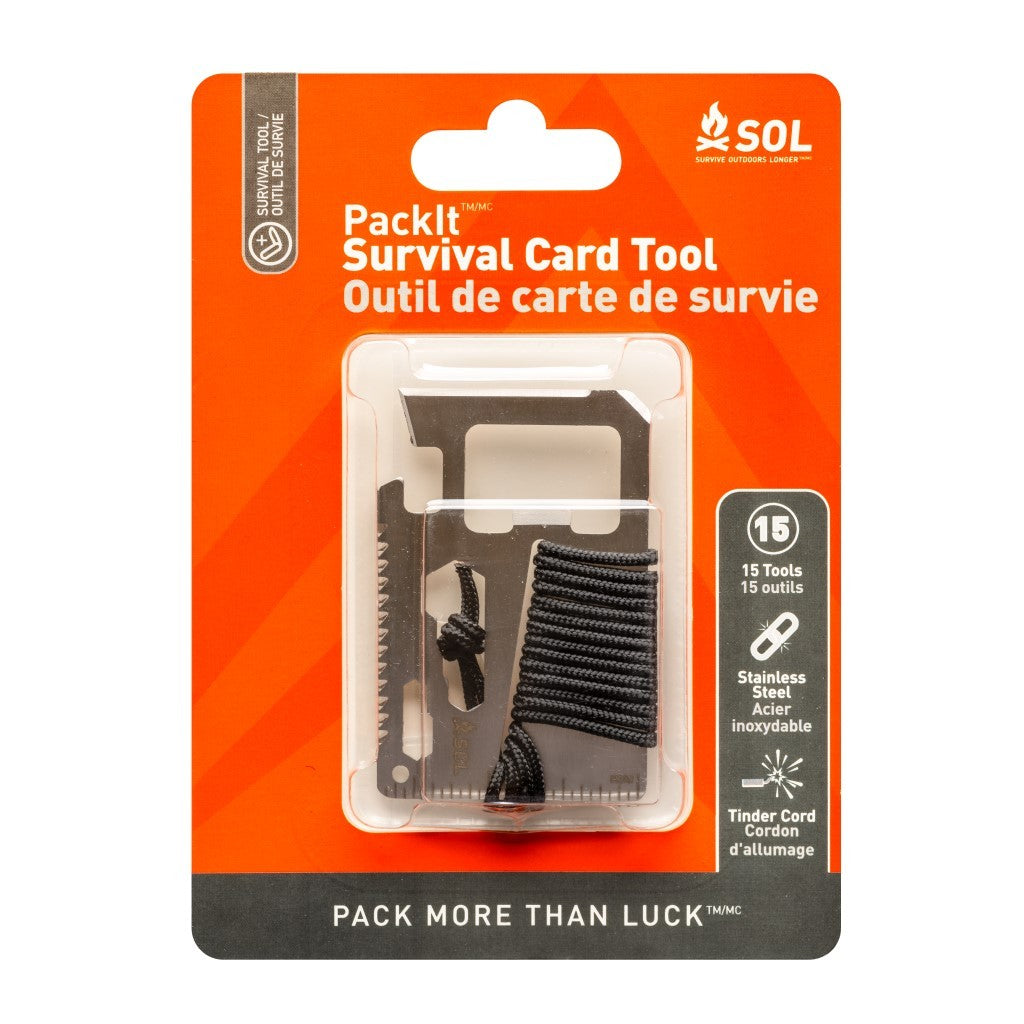Survive Outdoors Longer PackIt Card Tool