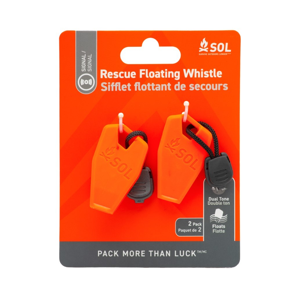 Rescue Floating Whistle, 2 Pack in packaging