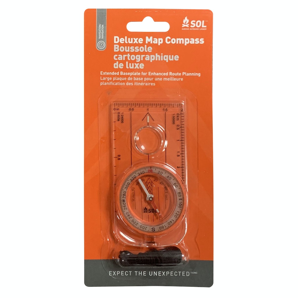Deluxe Map Compass in packaging