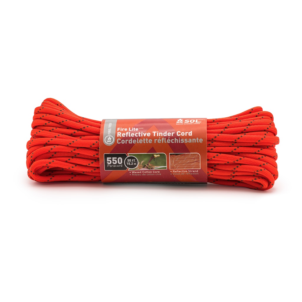 SOL Fire Lite 550 Reflective Tinder Cord 50 ft SOL Fire Lite 550 Reflective Tinder Cord 50 ft