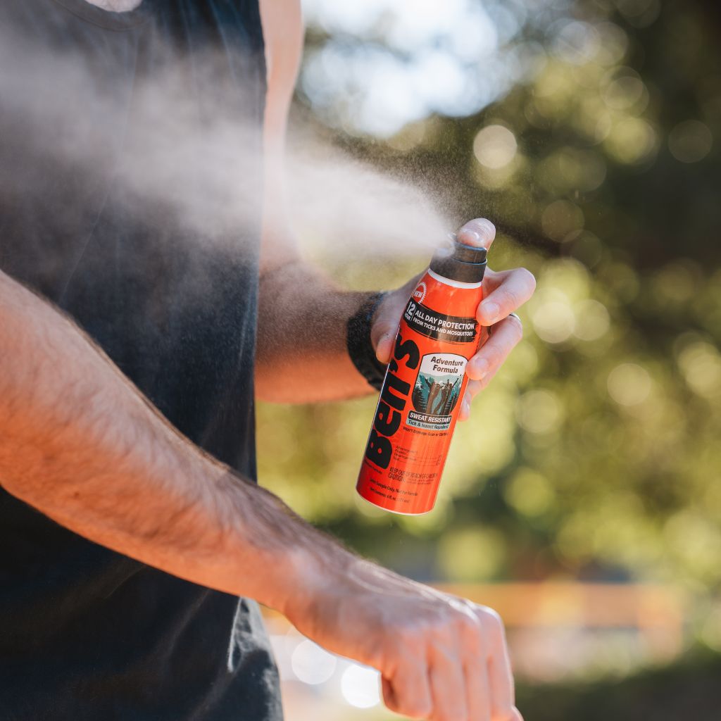 Ben's Adventure Formula 6 oz spraying on arm