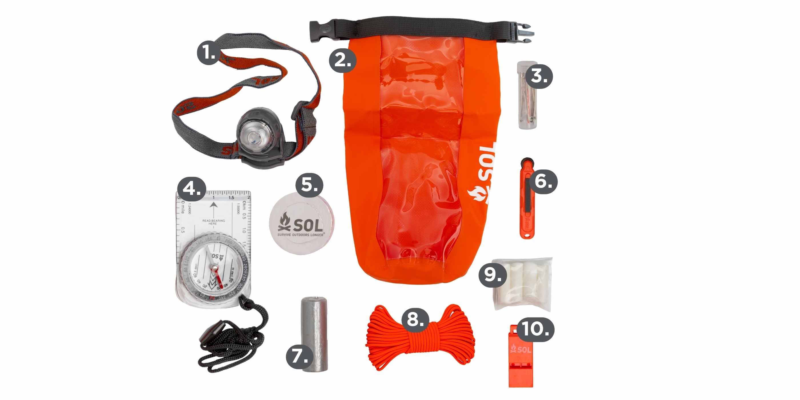 Hiking Trail Ready Survival Kit - SOL