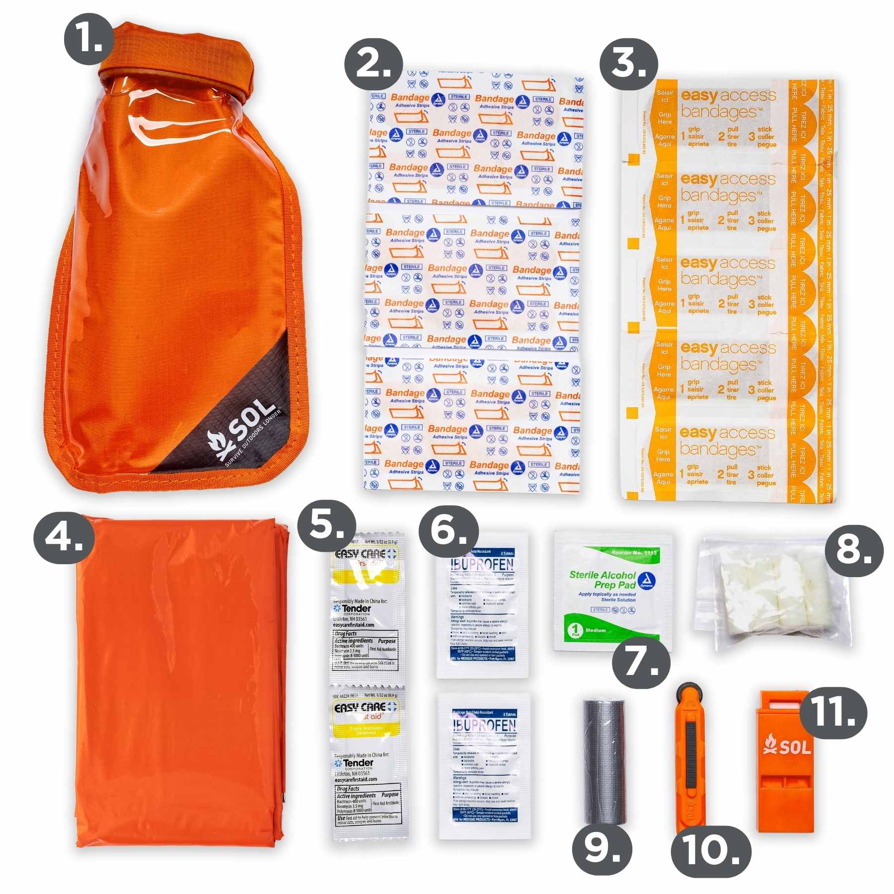 Survival Medic Kit in Dry Bag - SOL