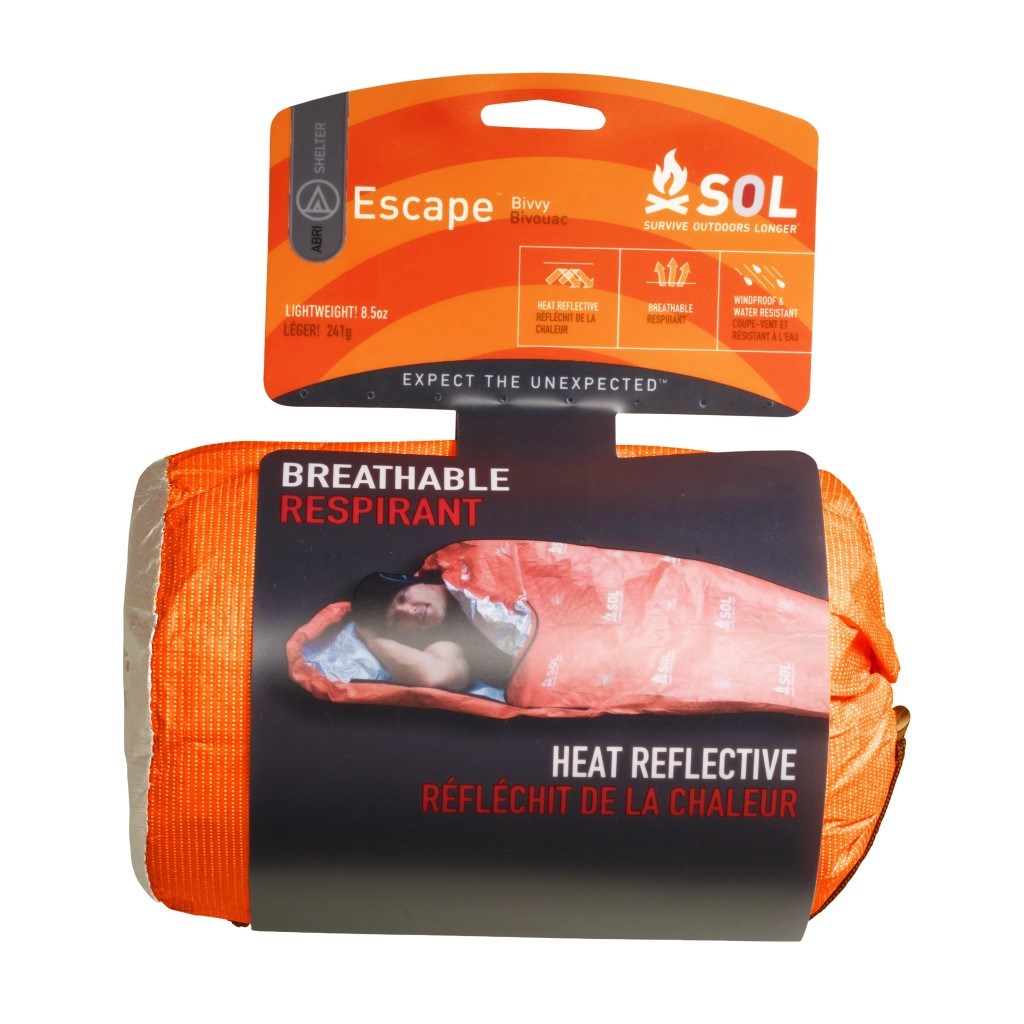 Escape Bivvy Orange in packaging