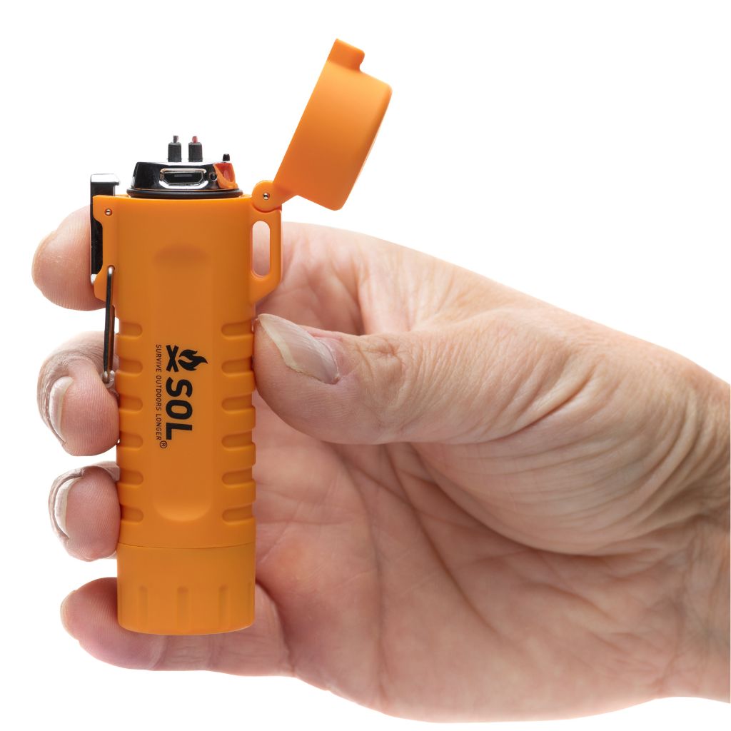 Fire Lite Fuel-Free Lighter holding in hand