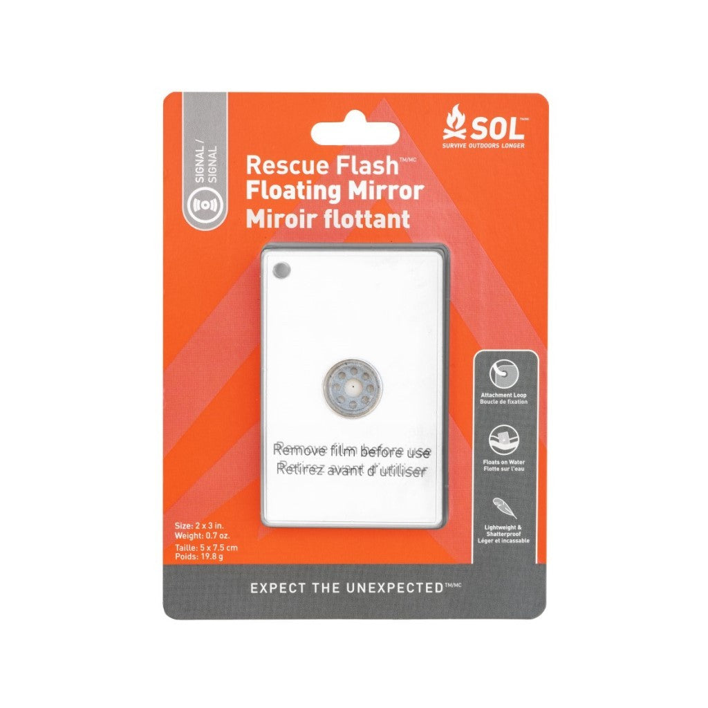 Rescue Flash Floating Mirror in packaging