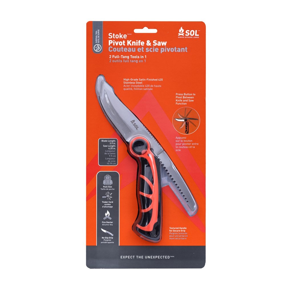 Stoke Pivot Knife & Saw in packaging