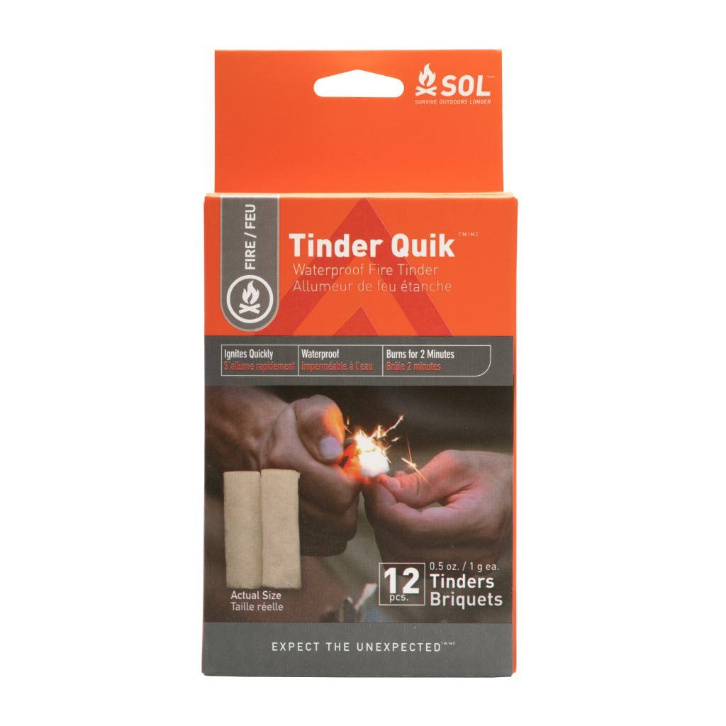 Tinder Quik in packaging