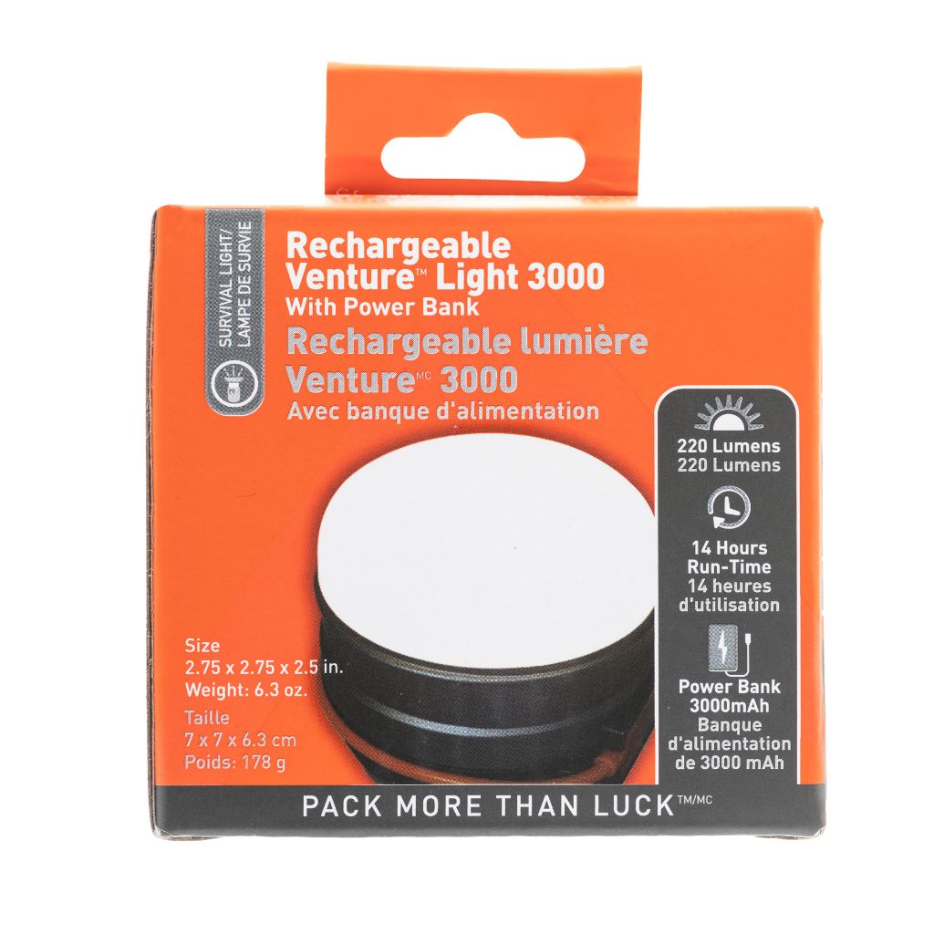 Venture Light 3000 Recharge with Power Bank